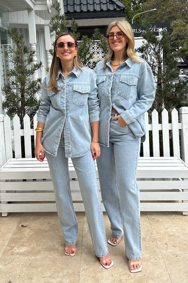 Mossman | Bexley Shirt Denim | Girls with Gems