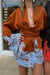 Khirzad Femme | Rio Robe Brown Baby Blue Lace | Girls with Gems 