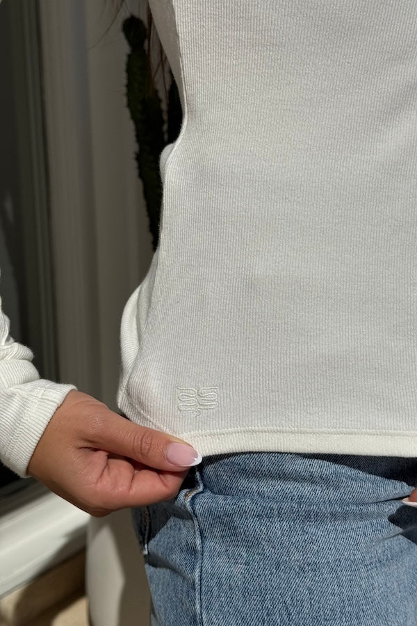 Sneaky Link | Lottie Long Sleeve Top White | Girls With Gems