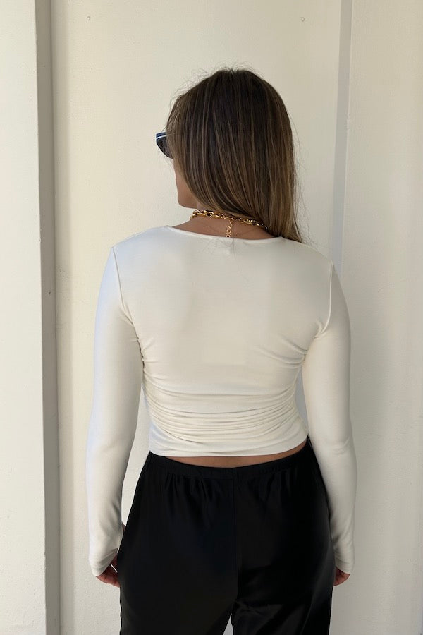 Sneaky Link | Lumi Cropped Top White | Girls With Gems