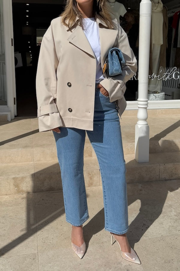 Neroli Short Trench Alabaster