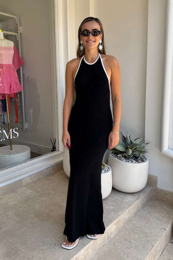 Sneaky Link | Charlie Maxi Dress Black | Girls with Gems