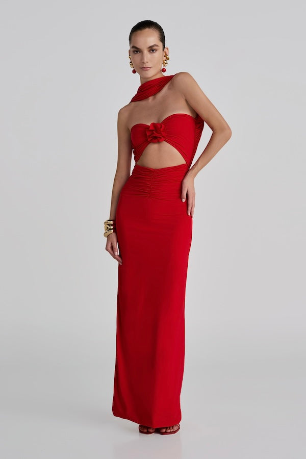 Maygel Coronel | Mullet Maxi Dress Red | Girls with Gems