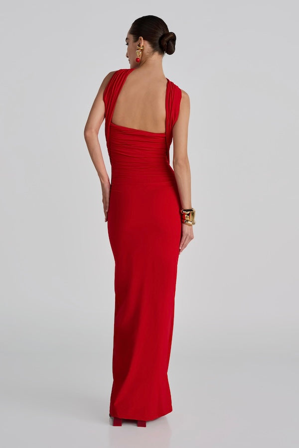 Maygel Coronel | Mullet Maxi Dress Red | Girls with Gems