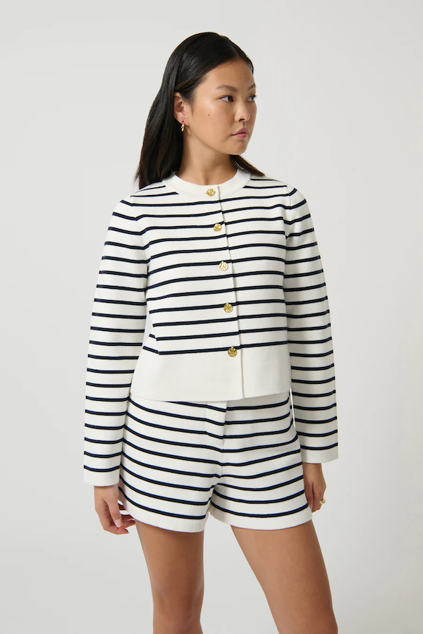 Onte | Amelia Cardigan Navy | Girls With Gems