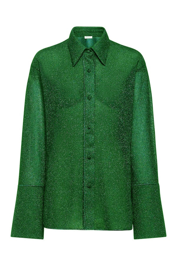 Oséree | Lumiere Sleeves Shirt Emerald Green | Girls with Gems