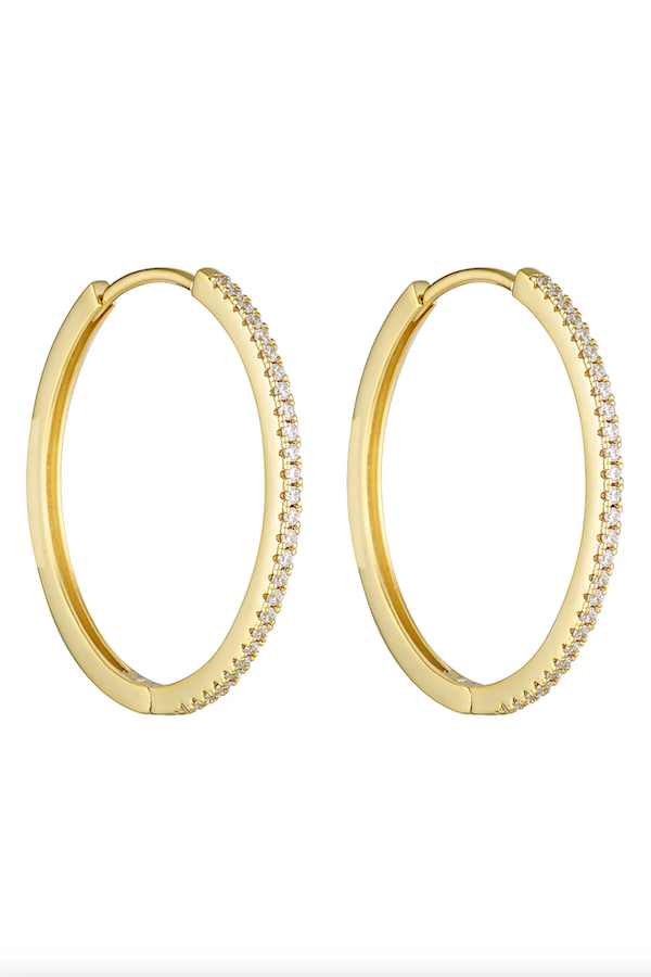 Porter Jewellery | Angel Hoops 30mm Gold | Girls with Gems