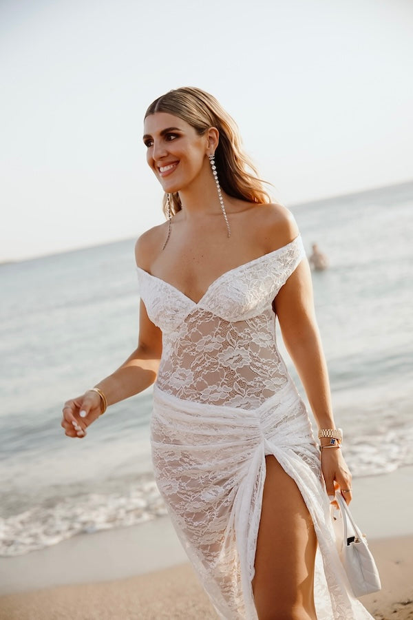 Natalie Rolt | Aubrey Dress White | Girls With Gems