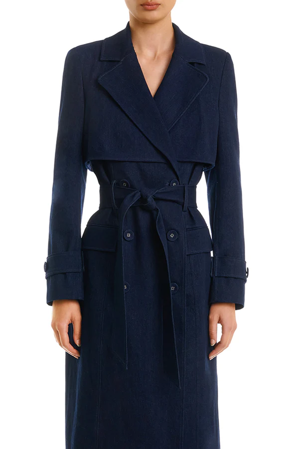 Eliya The Label | Rae Trench Coat Blue | Girls With Gems