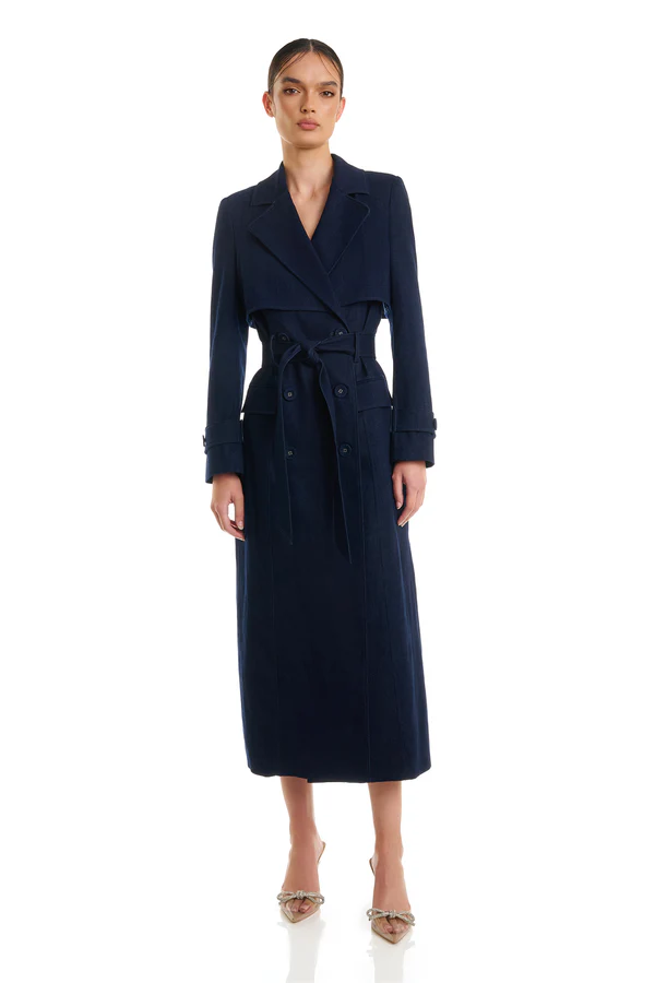 Eliya The Label | Rae Trench Coat Blue | Girls With Gems