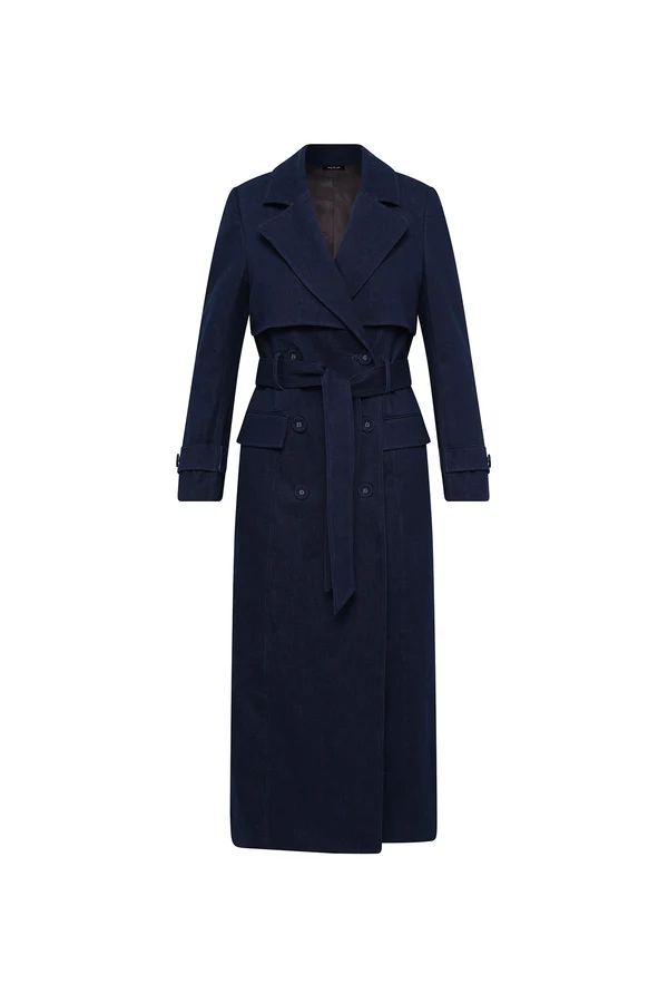 Eliya The Label | Rae Trench Coat Blue | Girls With Gems