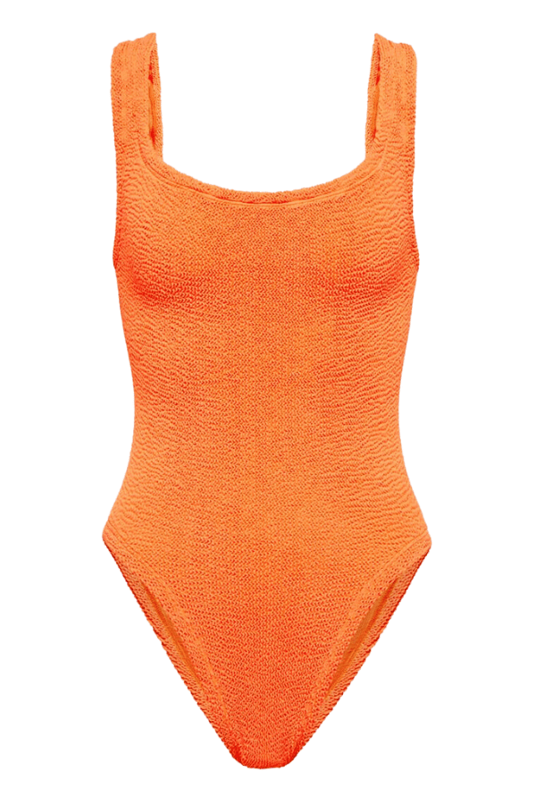 Girls with Gems | Square Neck Swim Orange | Hunza G