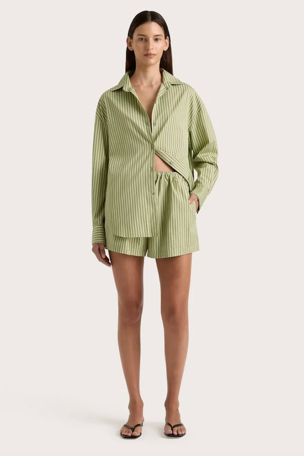 Faithfull the Brand | Freja Shorts Green Stripe | Girls With Gems