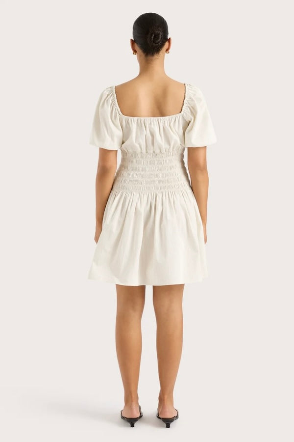 Faithfull the Brand | Aya Mini Dress Cream Pinstripe | Girls with Gems