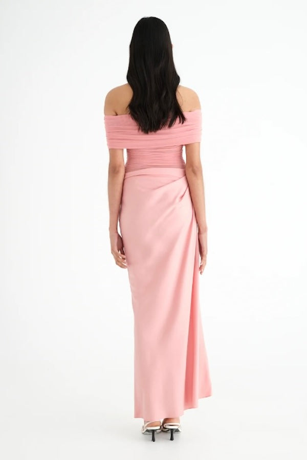 Benni | Nico Off Shoulder Maxi Dress Rose | Girls with Gems