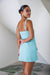 Sneaky Link | Renee Tailored Mini Dress Aqua | Girls with Gems