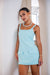 Sneaky Link | Renee Tailored Mini Dress Aqua | Girls with Gems