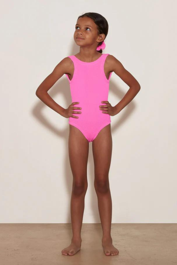 Hunza G | Baby Classic Swim Bubblegum | Girls with Gem