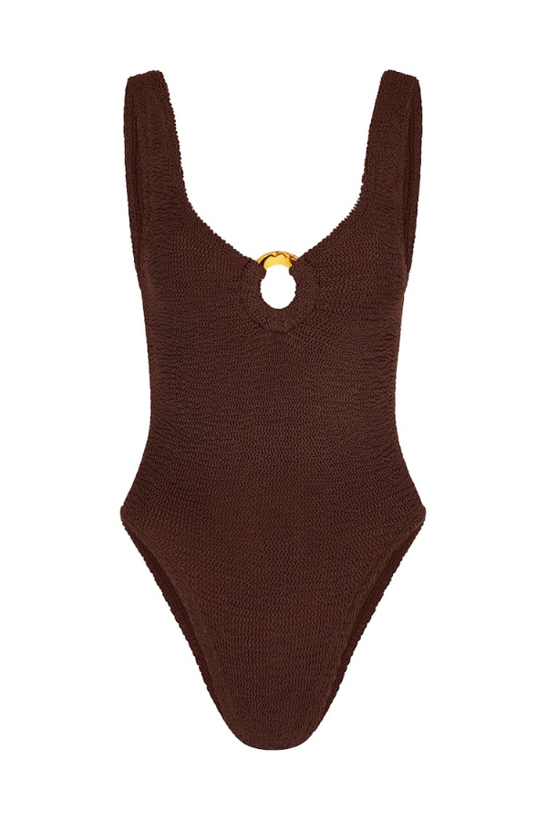 Hunza G | Celine Swim Metallic Chocolate | Girls with Gems