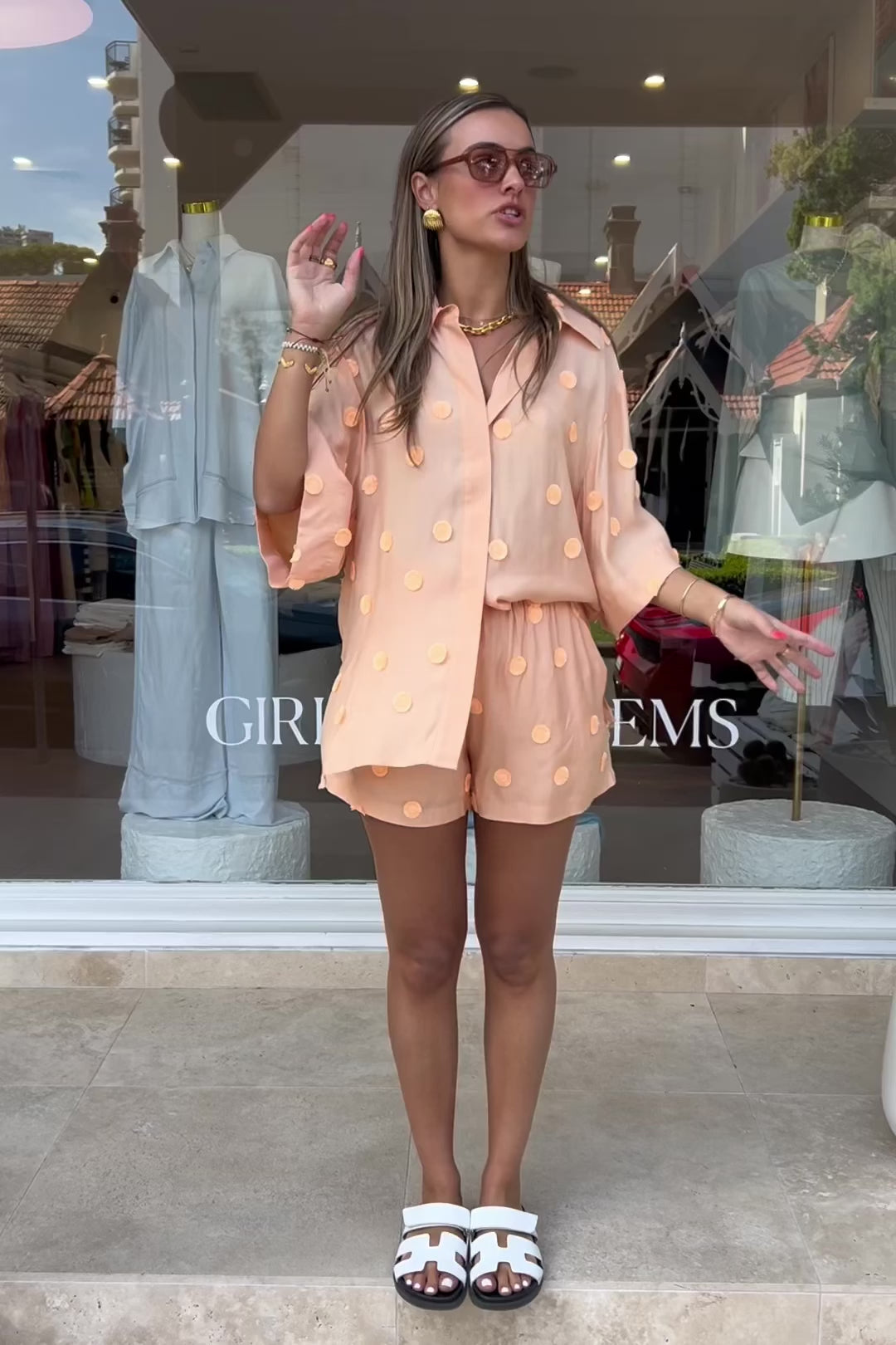 Camilla and Marc | Ottilie Short Apricot Sorbet | Girls with Gems