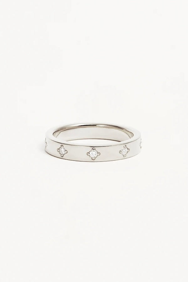 By Charlotte | Live in Love Ring Sterling Silver | Girls with Gems