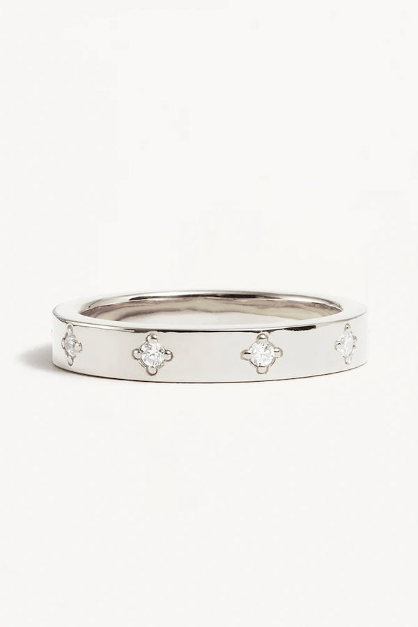 By Charlotte | Live in Love Ring Sterling Silver | Girls with Gems