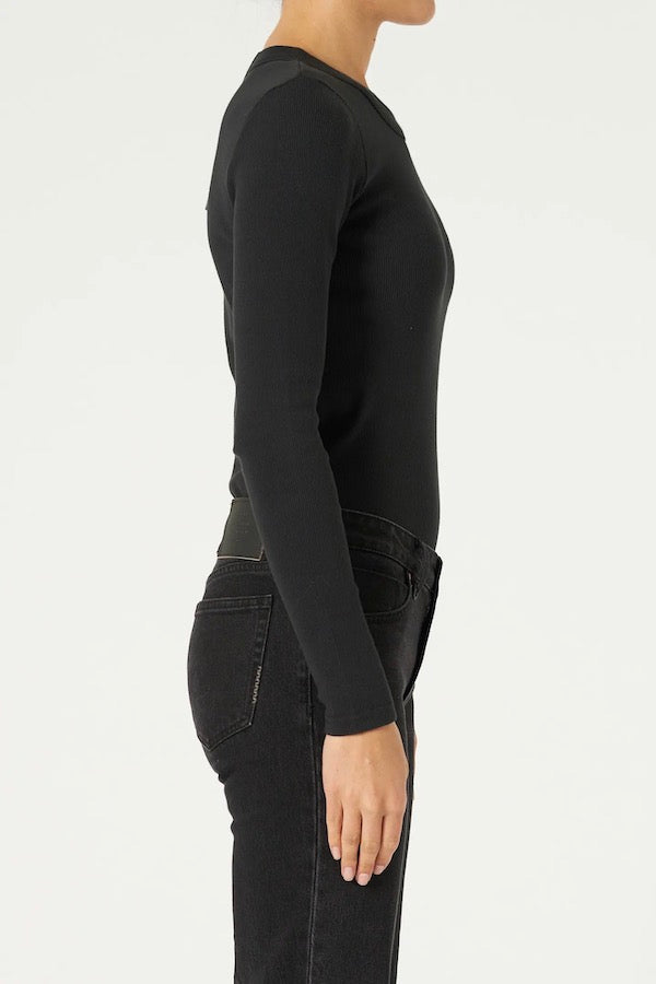 Neuw Denim | Jonesy Long Sleeve Black | Girls with Gems