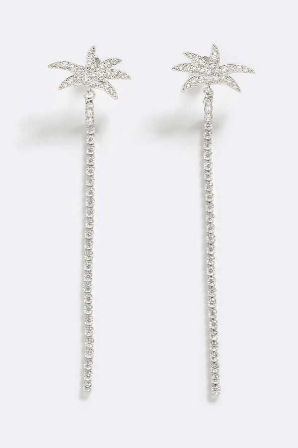 Heat Waves Fringe Earrings Silver - Emma Pills