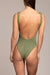 Classic Square Neck Swim Metallic Moss - Hunza G